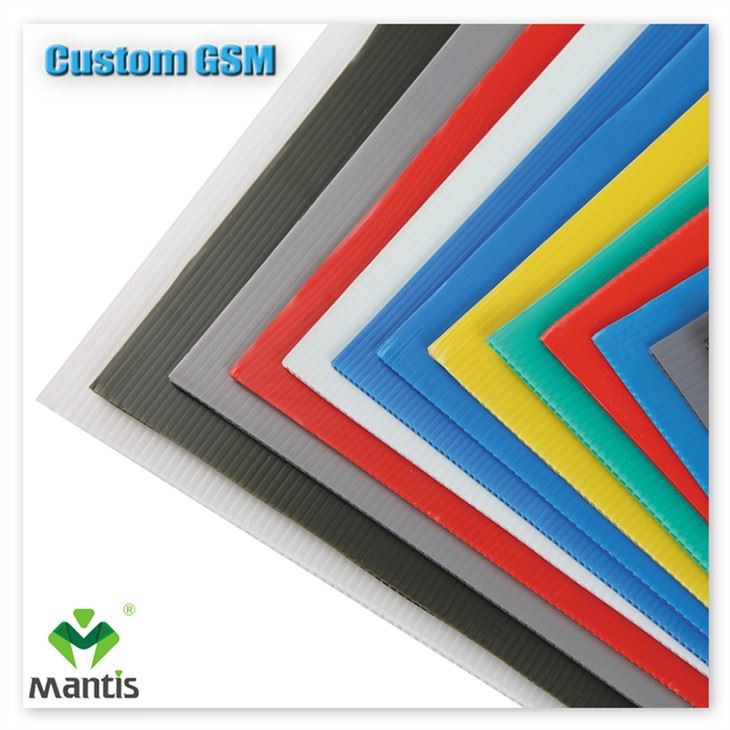 Customized fluted polypropylene corrugated plastic sheets